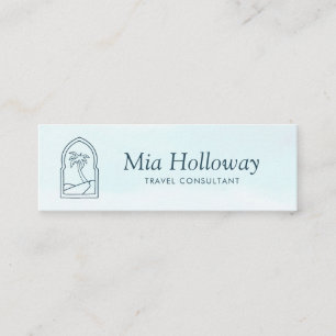 Modernes Boho Minimal Palm Tree Business Calling C Telefonnummerkarte