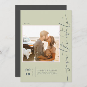 Modernes Boho Ocean Glass FOTO SAVE THE DATE
