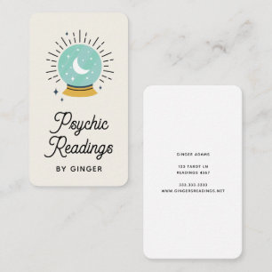 Modernes Boho Psychic Reader Medium Tarot Visitenkarte