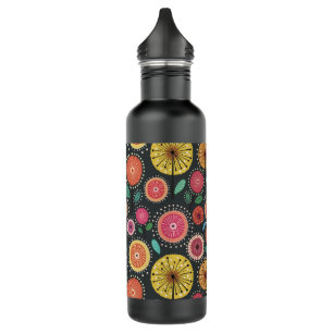 Modernes Boho Scandi Folklore Edelstahlflasche