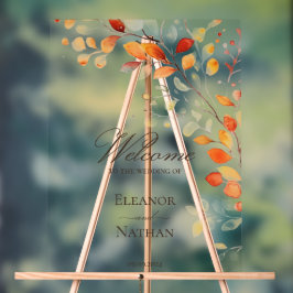 Modernes Boho Wasserfarben Herbst Herbst lässt wil Acrylschild