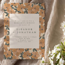 Modernes Boho Yellow Floral Probe Dinner