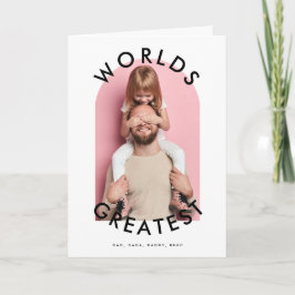 modernes BOLD-Foto "WELTBEST" VATER Karte