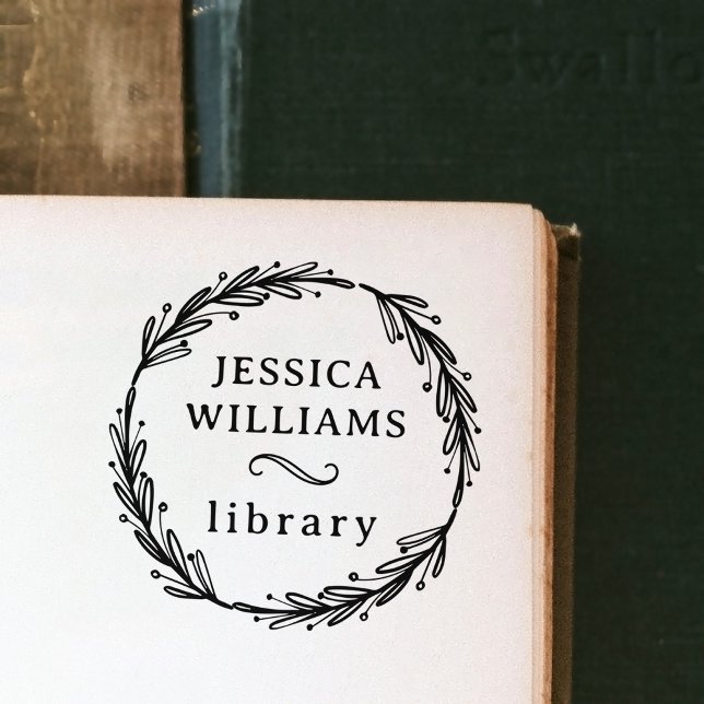 Modernes botanisches Buchzeichen der Personalbibli Permastempel (Von Creator hochgeladen)