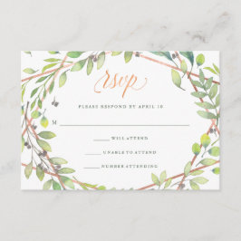 Modernes botanisches | Copper Look Wedding RSVP