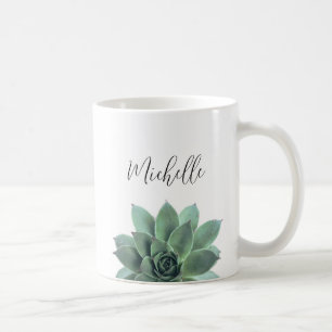 Modernes botanisches Elegantes Sukkulentes Kaffeetasse