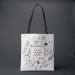 Modernes botanisches Erröten mit schwarzer Markenb<br><div class="desc">Eine markierte Tasche für Ihr Geschäft! Dieses Design zeichnet sich durch ein hübsches,  von Hand gezeichnetes schwarzes Blumendesign auf einem schwarzen Hintergrund aus,  das mit einem schwarz grenzenden Rechteck überlagert wird,  das Ihren Namen und Titel oder Beruf enthält. Teil eines entsprechenden Set. Copyright Anastasia Designs,  alle Rechte vorbehalten.</div>