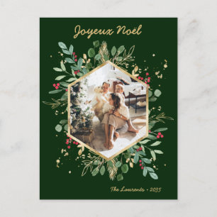 Modernes botanisches Foto Joyeux Weihnachten