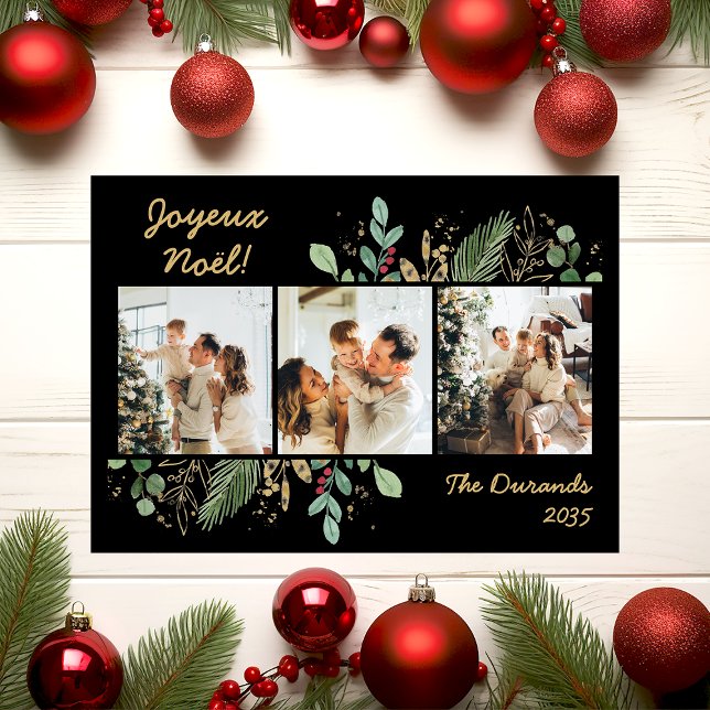 Modernes botanisches Foto Joyeux Weihnachten (Von Creator hochgeladen)