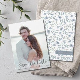 Modernes botanisches Foto Rette unsere Hochzeit Save The Date