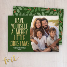 Modernes botanisches Frohe Weihnachtsfest - Foto -
