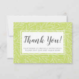 Modernes botanisches Leaf Green Minimalistisch Dan Dankeskarte