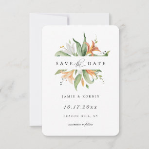 Modernes botanisches Leben Save the Date Ankündigung