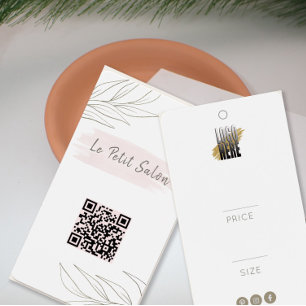 Modernes botanisches QR-Code-Logo-Kleidungs-Preiss
