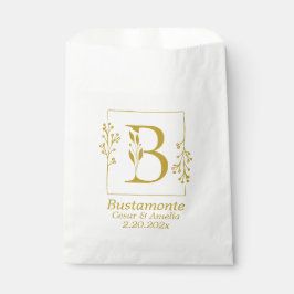 Modernes botanisches Schreiben B Personalisiert Geschenktütchen