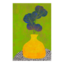 Modernes botanisches Vase-Stillleben