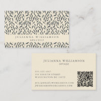 Modernes botanisches Vintages Schwarz-weißes QR
