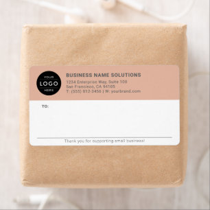 Modernes Boutique-Logo Dusty Rose Rücksendeadresse
