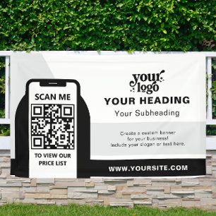 Modernes Branding - Beruflicher QR-Code Banner