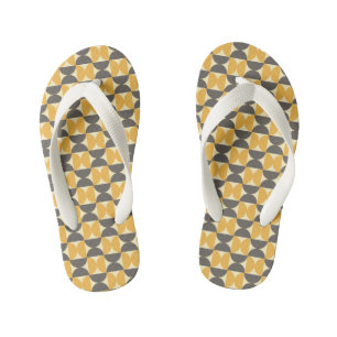 Modernes Braun- und Goldmuster des Mittelalters Kinderbadesandalen