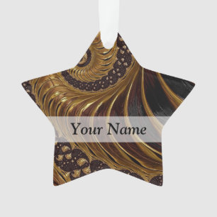 Modernes braunes Fraktal Ornament