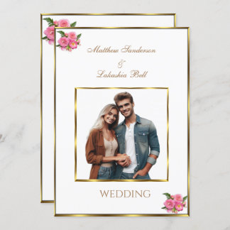 Modernes Brautbäckereihaus Foto Einladung