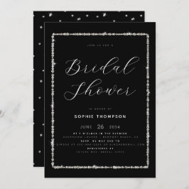 Modernes Brautparty aus Diamond-Sparkor-Glitzer Einladung