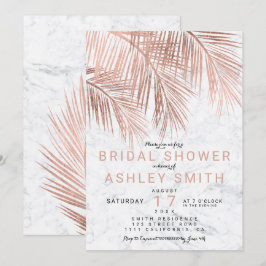 Modernes Brautparty aus Goldpalme der Rose Einladung