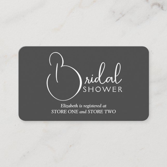 Modernes Brautparty Begleitkarte (Vorderseite)