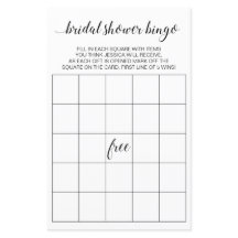 Modernes Brautparty Bingo Game