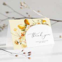 Modernes Brautparty der Lemonbogen Dankeskarte