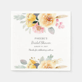 Modernes Brautparty floral Modernes botanisches Serviette