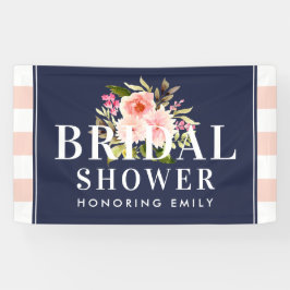 Modernes Brautparty für die Marine und Blush Pink Banner