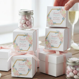 Modernes Brautparty für Flora und Fauna Vielen Dan Quadratischer Aufkleber