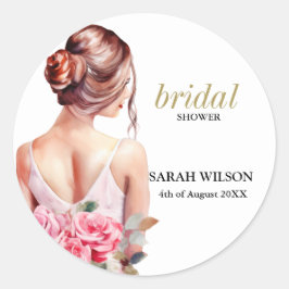 Modernes Brautparty für Hochzeitsfeiern Runder Aufkleber