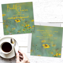Modernes Brautparty Gelbe Wildblume Fotografie