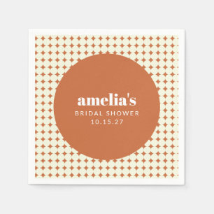 Modernes Brautparty Terracotta Dots Serviette