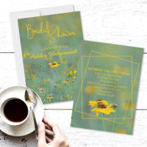 Modernes Brautparty Wildblume Foto