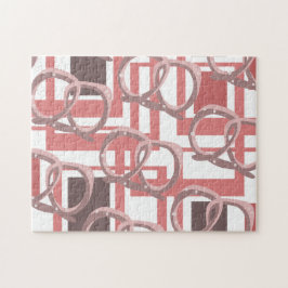 Modernes Bretzel Rosa Puzzle