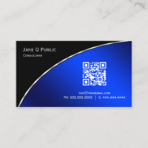 Modernes Bright Blue QR Elegant Beruflich