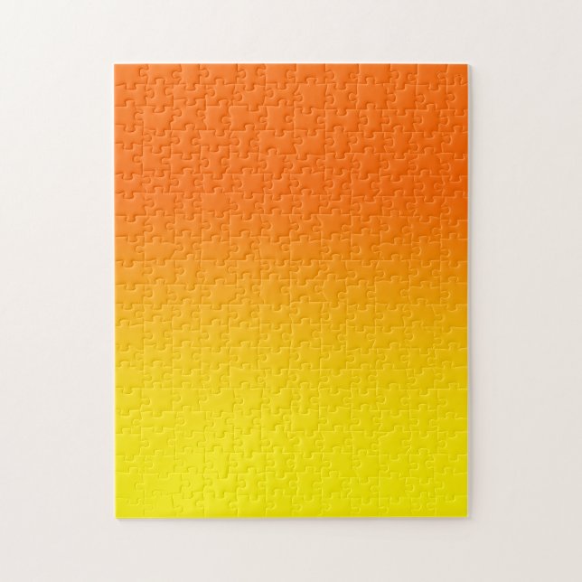 Modernes Bright Orange und Yellow Ombre Puzzle (Vertikal)
