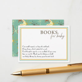 Modernes Buch für die Kinderkarte - Retro Baby Begleitkarte