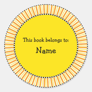 Modernes Buchzeichen Runder Aufkleber