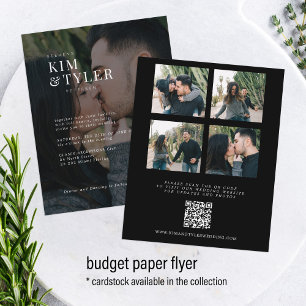 Modernes Budget Foto QR Code Hochzeitseinladung Flyer
