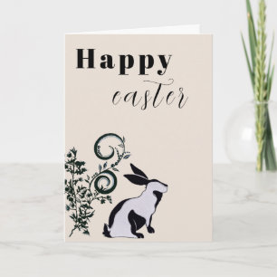 Modernes Bunny Happy Osterfest Personalisiert Karte