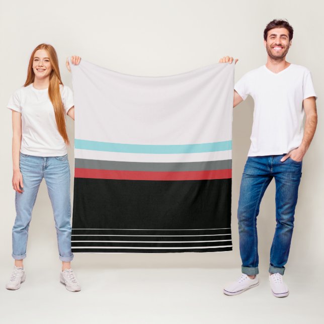 Modernes buntes gestreiftes Muster Fleecedecke (Beispiel)
