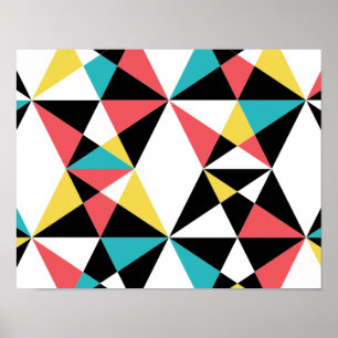 Modernes, buntes, lustiges, trendiges, geometrisch poster