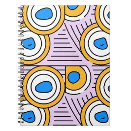 Modernes, buntes Tibet-abstraktes Muster in lila Notizblock