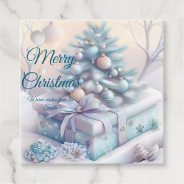 Modernes, buntes Weihnachtsthema Geschenkanhänger