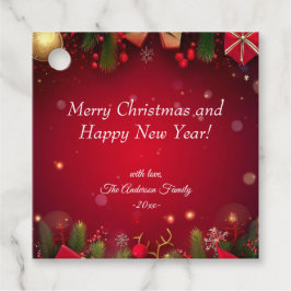 Modernes, buntes Weihnachtsthema Geschenkanhänger